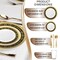 Smarty Had A Party White with Black and Gold Royal Rim Plastic Wedding Value Set, 720PK 970BGVS120 - alternate 2